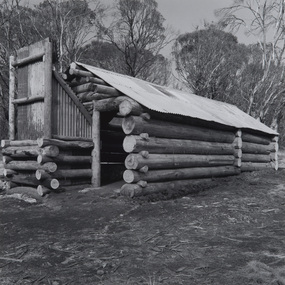 Photograph, Oldfield, David, McNamara's Hut Replica, Buckety Plain, 2004