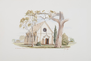 Painting, Pelchen, Bob, St. Mark's Anglican Church, Rosedale, 1984, 1985