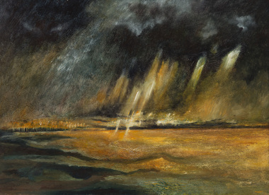 Painting, Piggott, Owen, Winter Storm, Mosquito Point, Metung, 1983
