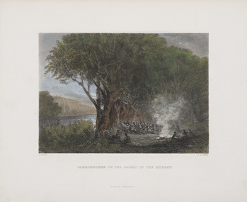 Print, Prout, John Skinner (after), Corrobboree on the Banks of the Murray, c.1873