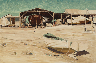 Painting, Ragless, Max, Boatsheds at Broome, c.1950s