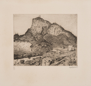 Print, Rees, Lloyd, Tasmanian Mountain, 1977