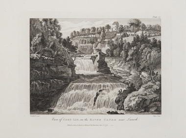 Print, Sandby, Paul (after), View of Cory-Lin, on the River Clyde near Lanerk, 1778