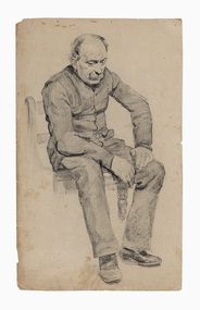 Work on Paper, Scheltema, Jan Hendrik, Study - Seated Man, Undated
