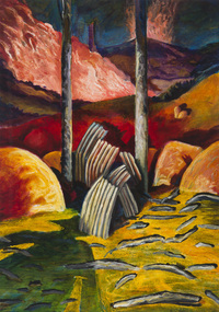 Painting, Scherer, Rodney, Burn-Off, 1987