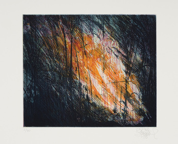 Print, Schmeisser, Jorg, Sugar Cane Fire VI (Fire & Blue), 1986