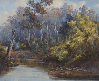 Painting, Spark, Janet, Riverbank, Maffra, c.1910