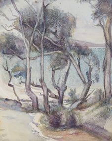 Painting, Struss, Elsie, Untitled (Seaside Landscape), c.1950