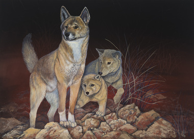 Painting, Stubbs, Dawn, Trapped, 1988