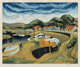 Print, Sumner, Alan, Low Tide, Tooradin, 1948