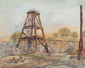 Painting, Taylor, George, Diamond Creek Mine, 1968