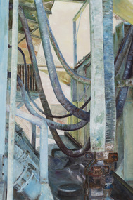 Painting, Tennant, Cherry, Oil Rig—Pipes (Bream Platform), 1989