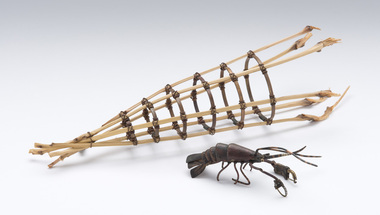 Mixed Media, Truman, Catherine, Crayfish and Trap Brooch, 1982