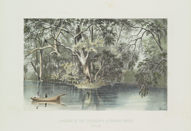 Print, Turner, Charles Henry, Junction of the Thomson and Glengarry Rivers, Sale, c.1880