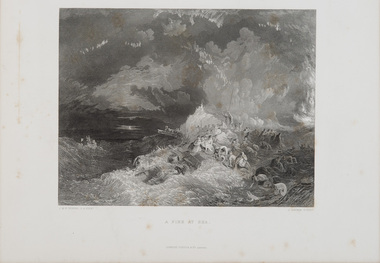 Print, Turner, J.M.W. (after), A Fire at Sea, c.1859-78