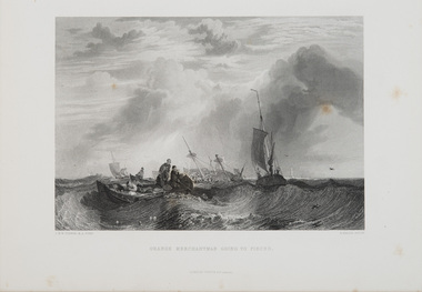 Print, Turner, J.M.W. (after), Orange Merchantman Going to Pieces, c.1859-78