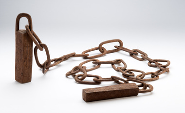 Sculpture, Unknown Artist, Carved Wooden Chain, Undated