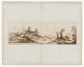 Print, Unknown Artist, Landscape with Bridge, c.1770