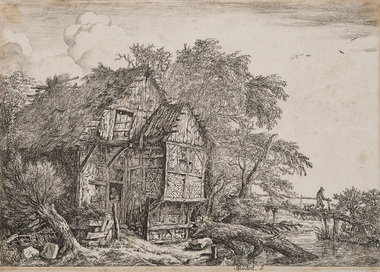 Print, Van Ruisdael, Jacob, The Little Bridge (The Rustic Cottage), c.1650-55