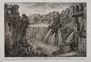 Print, Vasi, Giuseppe, La Veduta della celebre Cascata del Fiume Aniene, 1781