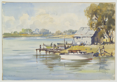 Painting, Vogel, Ernest, River Piece, Undated