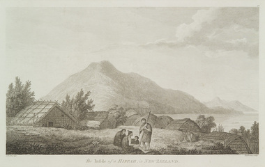 Print, Webber, John (after), The Inside of a Hippah, New Zeeland, 1784