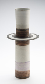 Ceramic, Welch, Robin, Cylindrical Form with Flange, 1980