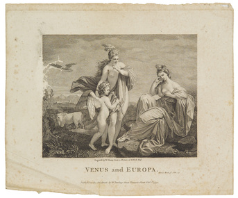 Print, West, Benjamin (after), Venus and Europa, 1779