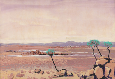 Painting, Clifton PUGH, The outback, 1967
