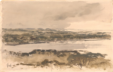 Painting, Charles BUSH, Clearing storm, Augusta, n.d
