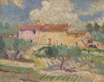 Painting, Arthur BAKER-CLACK, Houses in Provence, n.d