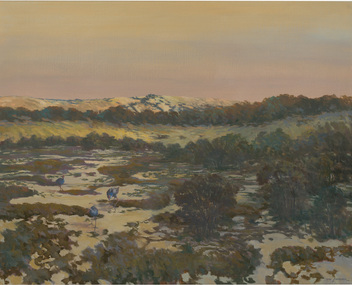 Painting, Max SHERLOCK, Morning saltpans, Coorong, n.d
