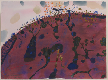 Painting, John OLSEN, Wattletree and the Clarendon Hill, n.d