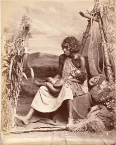 Photograph, John William LINDT, Portrait of Aboriginal woman and baby, c.1874