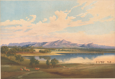 Print, Nicholas CHEVALIER, Mt Zero and the Grampians, 1864