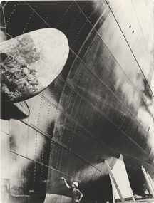 Photograph, Mark STRIZIC, From Flinders on the slipways at the BHP Whyalla shipyards, 1958 (printed 1996)