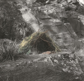 Photograph, Un-resettling (half dome hut on a cliff face), 2013