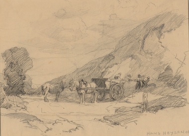 Drawing, Hans HEYSEN, Horses, 1906