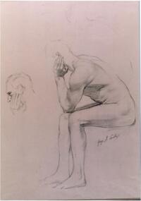 Drawing, George COATES, Untitled (nude figure study), n.d