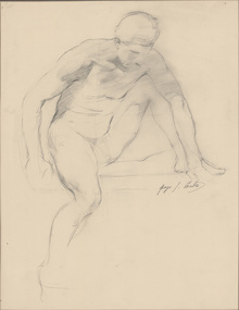Drawing, George COATES, Untitled (nude figure study), n.d
