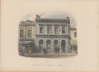 Print, Nicholas CHEVALIER, National Bank of Australasia, Melbourne, 1862