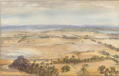 Painting, Gwendda SMITH, Drought - vista from Arapiles, 1983