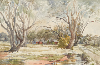 Painting, Gwendda SMITH, The red house, 1979
