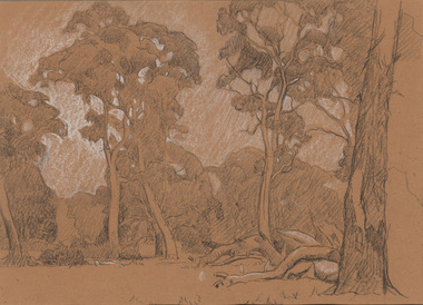 Drawing, Will ASHTON, Scrub country, n.d