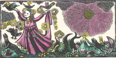 Print, Irena SIBLEY, In the garden, n.d