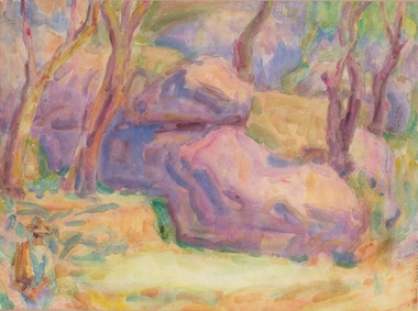 Painting, John RUSSELL, The olive grove, n.d