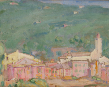 Painting, John RUSSELL, Village in France, n.d