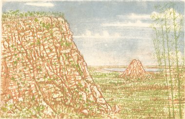 Print, John QUINN, Mt Arapiles + Mitre Rock, 1997