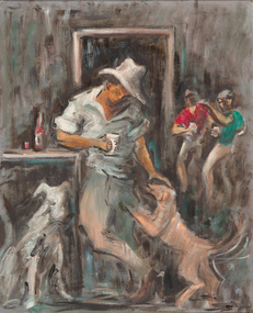 Painting, Brian St Alban SMITH, The pub (Beer chasers), 1941