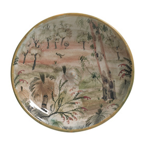 Ceramic - Plate with bush landscape design, Neil DOUGLAS, c. 1950